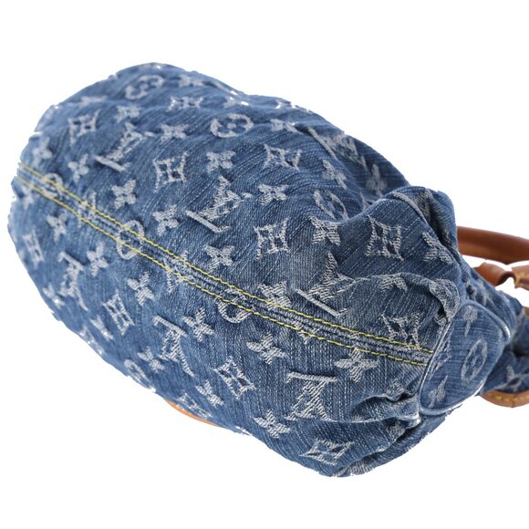 Louis Vuitton Monogram Blue Denim Monogram Small Handbag Pleaty Satchel M95020 - Picture 7 of 10